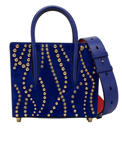 Mini Paloma Velour, &pound;750, Handbags, Blue, Leather/Suede, Front view